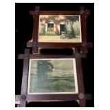 (2) Arts & Crafts Framed Prints 1926 Copyright by