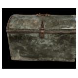 Unusual 13x20 Galvanized Metal Treasure Chest