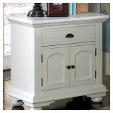 Elements Brook White Large Night Stand