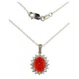 Genuine Ethiopian Fire Opal Necklace