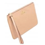 Coach Crossgrain Leather Blush Pink Wristlet