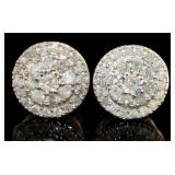 Round Brilliant 1.00 ct Diamond Stud Earrings