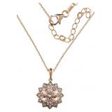 Natural Morganite & Zircon Antique Style Necklace