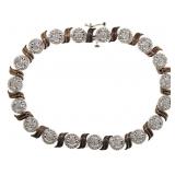 Two Tone Brilliant Diamond Designer Bracelet