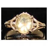 14kt Gold 2.20 ct Natural Citrine Estate Ring