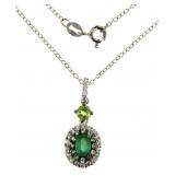 Elegant Natural Emerald & Gemstone Necklace