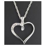 Beautiful Diamond Accent Heart Necklace