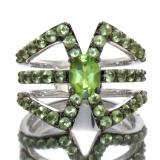 Genuine 2.64 ct Peridot Designer Ring