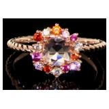 Stunning Morganite & Gemstone Dinner Ring