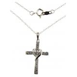 Elegant Diamond Cross Necklace