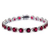 Brilliant Round 16.50 ct Ruby Tennis Bracelet