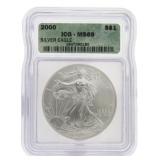 2000 MS69 American Eagle Silver Dollar