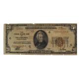 Series 1929 Philadelphia $20 National Currency