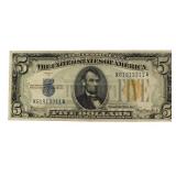 Series 1934 WWII N Africa $5.00 Silver Certificate