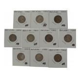 (10) 1938-D Jefferson Nickel *Key Date