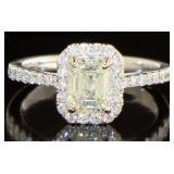 14kt White Gold 1.54 ct Emerald Cut Diamond Ring