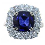 14kt Gold 7.20 ct Sapphire & Diamond