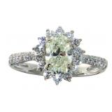 14kt Gold 1.56 ct Oval Diamond Ring