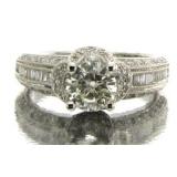 14kt Gold Round Brilliant 1.81 ct Diamond Ring