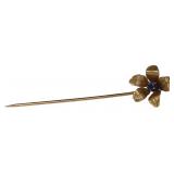 14kt Gold Antique Sapphire Flower Pen