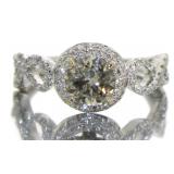 14kt White Gold 1.48 ct Round Diamond Ring