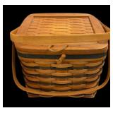8.5 x 9 Longaberger Handwoven Lined Basket
