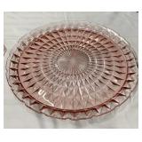 Pink Fostoria Depression Cake Plate