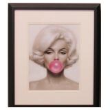 Marilyn Monroe Blowing Bubble