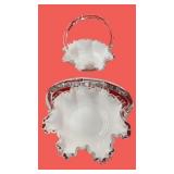 Fenton Silver Crest Basket