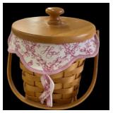 6" Double Lined Longaberger Handwoven Basket