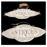 (2) 14 in Metal Antique Signs