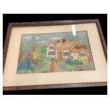 Handmade Embroidered Framed Picture