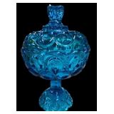 9.5" Blue Moon & Stars Candy Dish