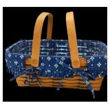 8 x 12 Dbl Lined Longaberger Handwoven Basket