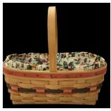 5 x 13.5 Dbl Lined Longaberger Handwoven Basket