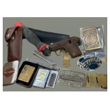 Box Belt Buckles, Lighters & Knives