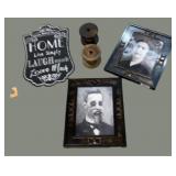 (2) Frames, Wall Plaque & (2) Spools