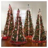 Fully Decorated Pre-Lit 6 Ft Pop up Christmas