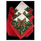 Estate (6) Red Placemats & (6) Napkins