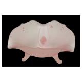 Pink Satin Footed Bowl