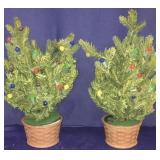 (2)PCSEstate Battery Operated Christmas Trees