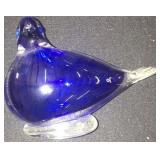 Estate Blown Glass Bird Paper Weight