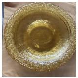 (4) Heavy Gold Glass Platters