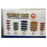 40 Pc Variety Pack Lunch Containers
