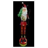 4  Metal Lighted Santa Clause