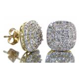 10kt Gold Brilliant 1.00 ct Diamond Earrings