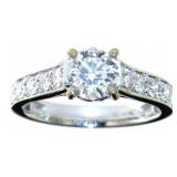 18kt Gold Round Brilliant 1.64 ct Diamond Ring