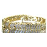 Brilliant 2.00 ct Diamond Chevron Bracelet