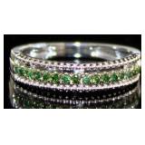 10kt Gold Fancy Green Diamond Ring