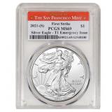 2021 MS69 Emergency Issue Silver American Eagle